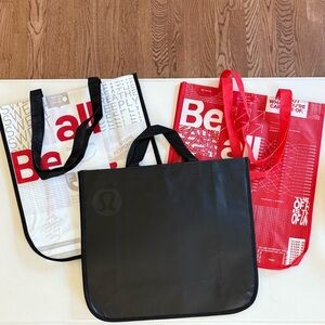 Set of 3 Lululemon Large Reusable Tote Bags